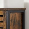 VASAGLE Unterschrank 2‑Lamellentüren, verstellbare Ebene, vintagebraun‑schwarz