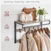 VASAGLE Wandgarderobe & Schuhbank, 10 Haken, 3‑Ebenen‑Schuhregal, Industrie‑Design