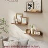 VASAGLE Wandregal 3er Set – schwebend, 38 cm, erhöhte Vorderkante, vintagebraun VASAGLE Wandregal 3er Set – schwebend, 38 cm, erhöhte Vorderkante, vintagebraun