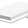 VASAGLE Wandregal 40×20 cm Weiß MDF Modernes Schwebend, Bücher & Deko