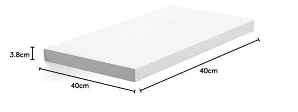 VASAGLE Wandregal 40×20 cm Weiß MDF Modernes Schwebend, Bücher & Deko