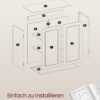 VASAGLE Wandschrank für Bad 30 x 60 x 60 cm verstellbare Regale, wolkenweiß