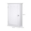 VASAGLE Wandschrank mit höhenverstellbarer Regalebene, Tür, weiß, 40×16×60 cm